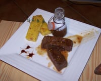 Bœuf laqué et croustillant et sa polenta crémeuse