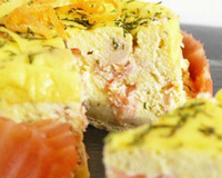 Une entrée originale avec du saumon fumé.