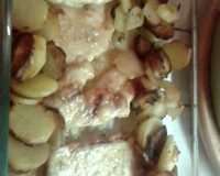 Escalope de dinde gratinée au Comté accompagné d'une poêlée de pommes de terre