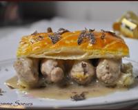 Tout est 'fait maison': la pâte feuilletée, les quenelles, la sauce,......et les truffes rapportées par Topaze!
Cette recette remporte le…