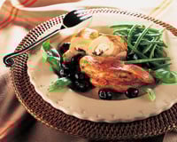 Escalopes de poulet au chèvre et au basilic