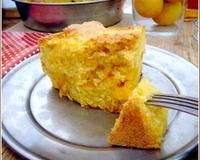 Un délicieux cake au bon goût d'amande et d'abricot.