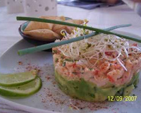 Tartare d'écrevisses et d'avocat