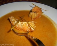 Gambas et langoustines façon américaine légèrement parfumées de citronelle