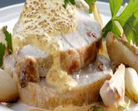 Rôti de porc en cocotte à la moutarde ancienne