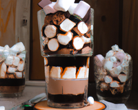 Verrines au chocolat et marshmallows