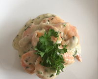 Sauce blanche au scampi avec sambuca.