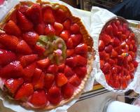 Une tarte gourmande à la crème pâtissière.