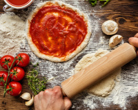 Pizza italienne aux champignons de Paris