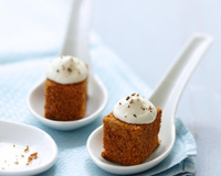 Cuillères de foie gras en habit de pain d'épices