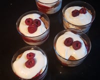 Verrines de tiramisu aux framboises