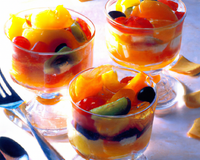 Verrine de fruits à la faisselle