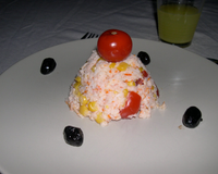 Salade réalisée par mon fils de 11 ans.