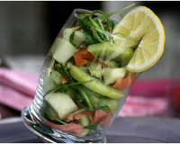 Salade au saumon et aux kiwis