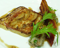 Gratin de cèpes et comté à la ventrêche des Pyrénées