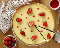 New York cheesecake au coulis de fraises