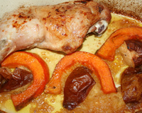 Cuisse de dinde aux couleurs d'automne, potimarron, pomme