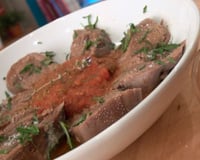 Langue de boeuf, sauce piquante