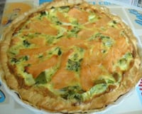 Tarte poireaux et saumon fumé