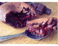 Moelleux au chocolat, cœur coulant framboise