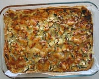 Gratin de courgettes aux lardons