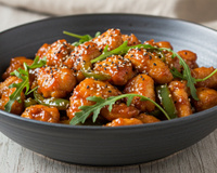 Wok de poulet au miel rapide