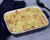 Gratin de pâtes au jambon