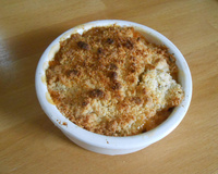 Crumble pommes et bananes flambée