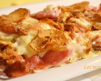 Une recette idéale pour les lendemains de raclette s'il vous reste du fromage et de la charcuterie... ou pour changer un peu :-)