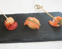 Une ardoise de mise en bouche japonisante.