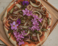 Pizza en fleurs