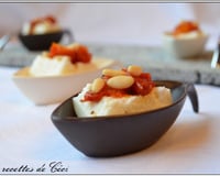 Guimauves à l'ail de lomagne aux tomates confites et pignons de pin