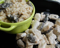 Risotto aux morilles fraîches et émincé de dinde sauce morilles