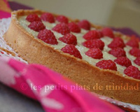 Tarte gourmande chocolat blanc et framboises