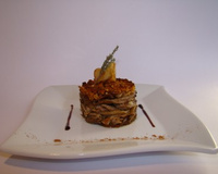 Canard aux navets revisité à la cannelle, miel de thym, pain d'épices et noisettes