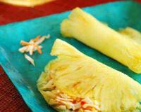 Surimi pimenté en ravioles d'ananas