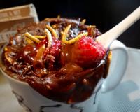 Mug cake chocolat framboises Molitor (vers de farine)