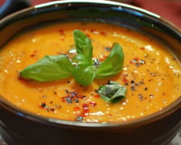 Soupe aubergines et tomates