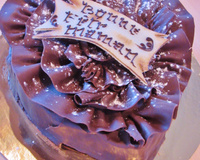 Gâteau feuille d'automne en forme de cœur