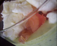 Verrines de courgettes au gorgonzola et mozzarella