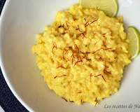 Risotto au mascarpone, citron vert et safran