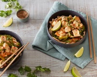 Poulet sauce aigre douce aux poivrons et citron vert