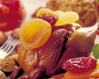 Chapon aux fruits secs