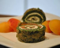 Roulé épinards, saumon et boursin