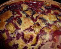 Clafoutis aux prunes et coco