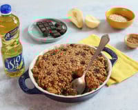 Crumble léger aux poires & chocolat