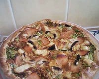 Tarte à la provençale ,courgettes,champignons,poulet,