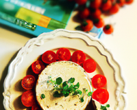 Cheesecake salé végétal au miroir de tomates