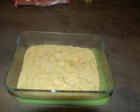 Petit risotto aux courgettes avec du surimi dedans.