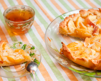 Tarte aux pêches express